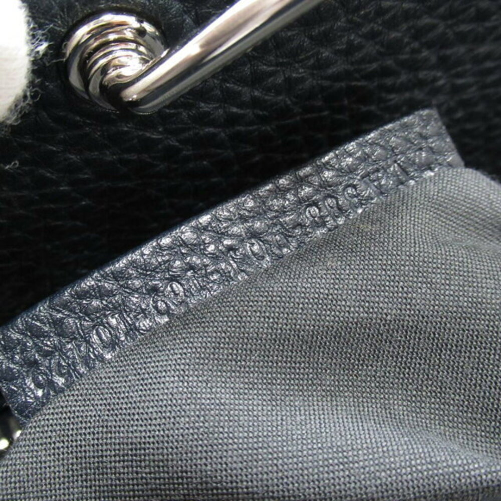 Fendi Peekaboo Handbag Leather Navy Blue Bag Business Work - Picture 10 of 10